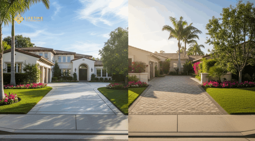 Concrete vs Pavers for Driveways in Orange County
