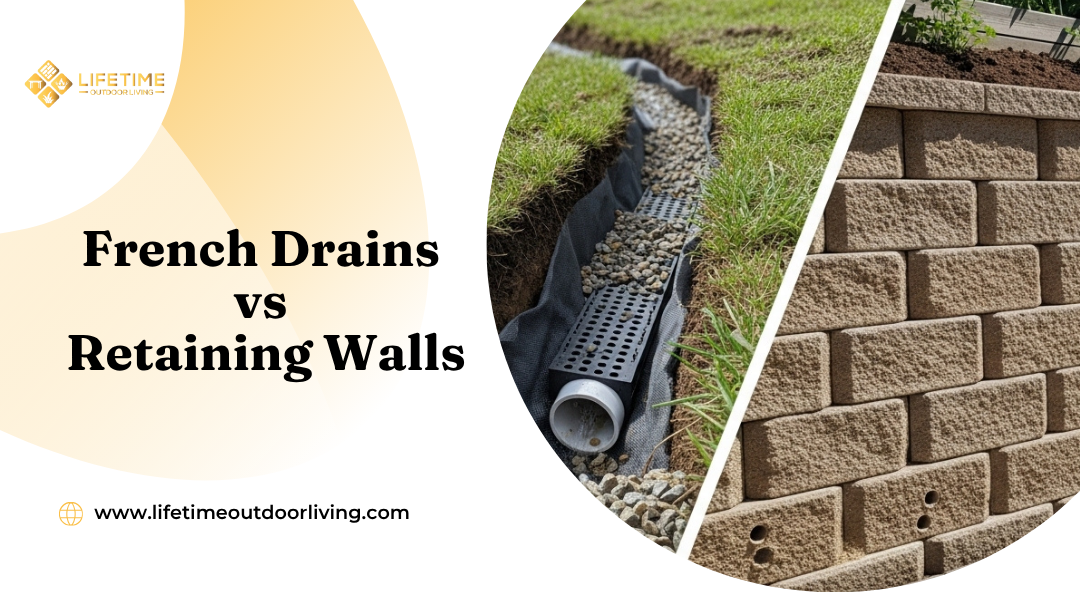 French Drains vs Retaining Walls