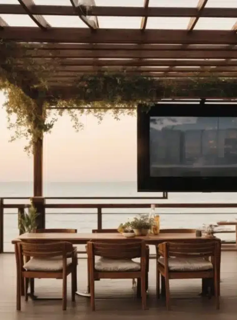 pergola tv wall